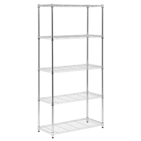 Honey-Can-Do Honey Can Do Intl 217758 5-Tier Storage Shelves Unit; Chrome 217758